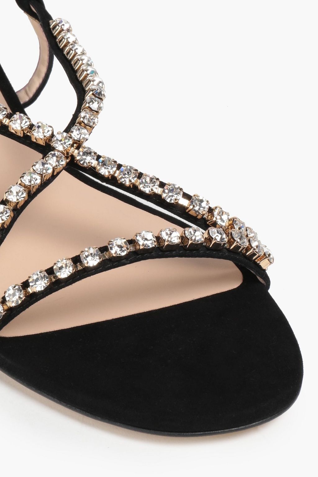 STUART WEITZMAN صندل من الجلد السويدي مزين بزخارف