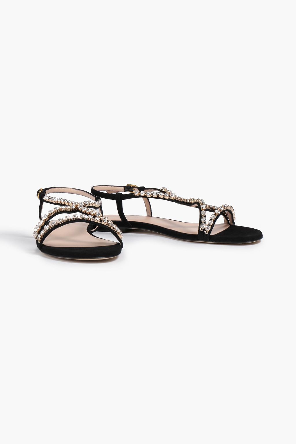 STUART WEITZMAN صندل من الجلد السويدي مزين بزخارف