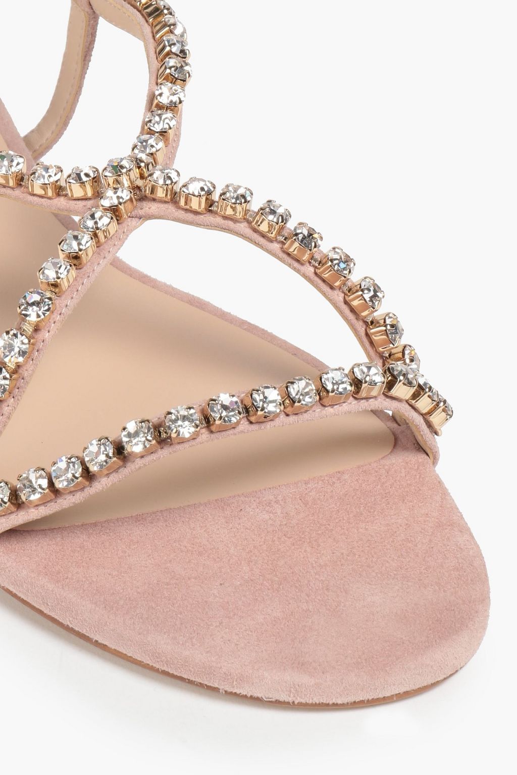 STUART WEITZMAN صندل من الجلد السويدي مزين بزخارف