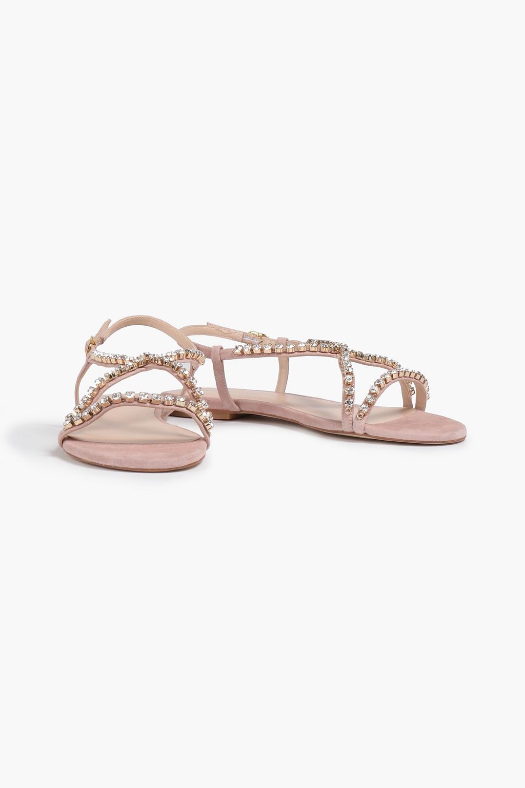 STUART WEITZMAN صندل من الجلد السويدي مزين بزخارف