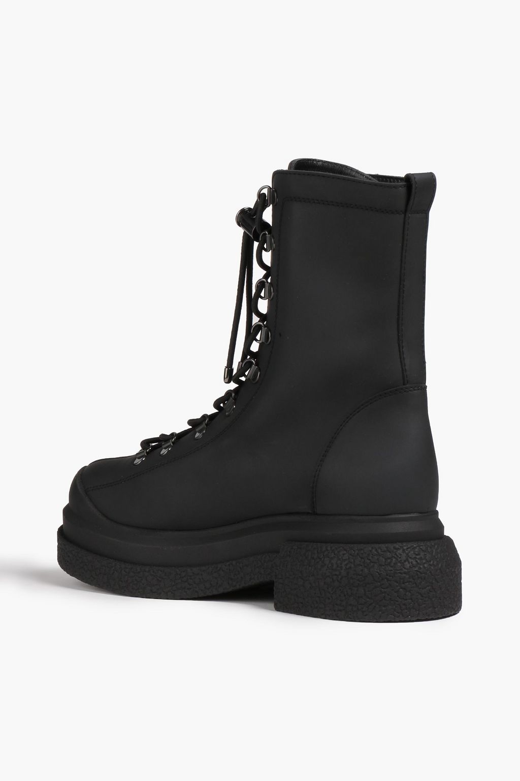 STUART WEITZMAN Rockie Combat Boots aus beschichtetem Webstoff