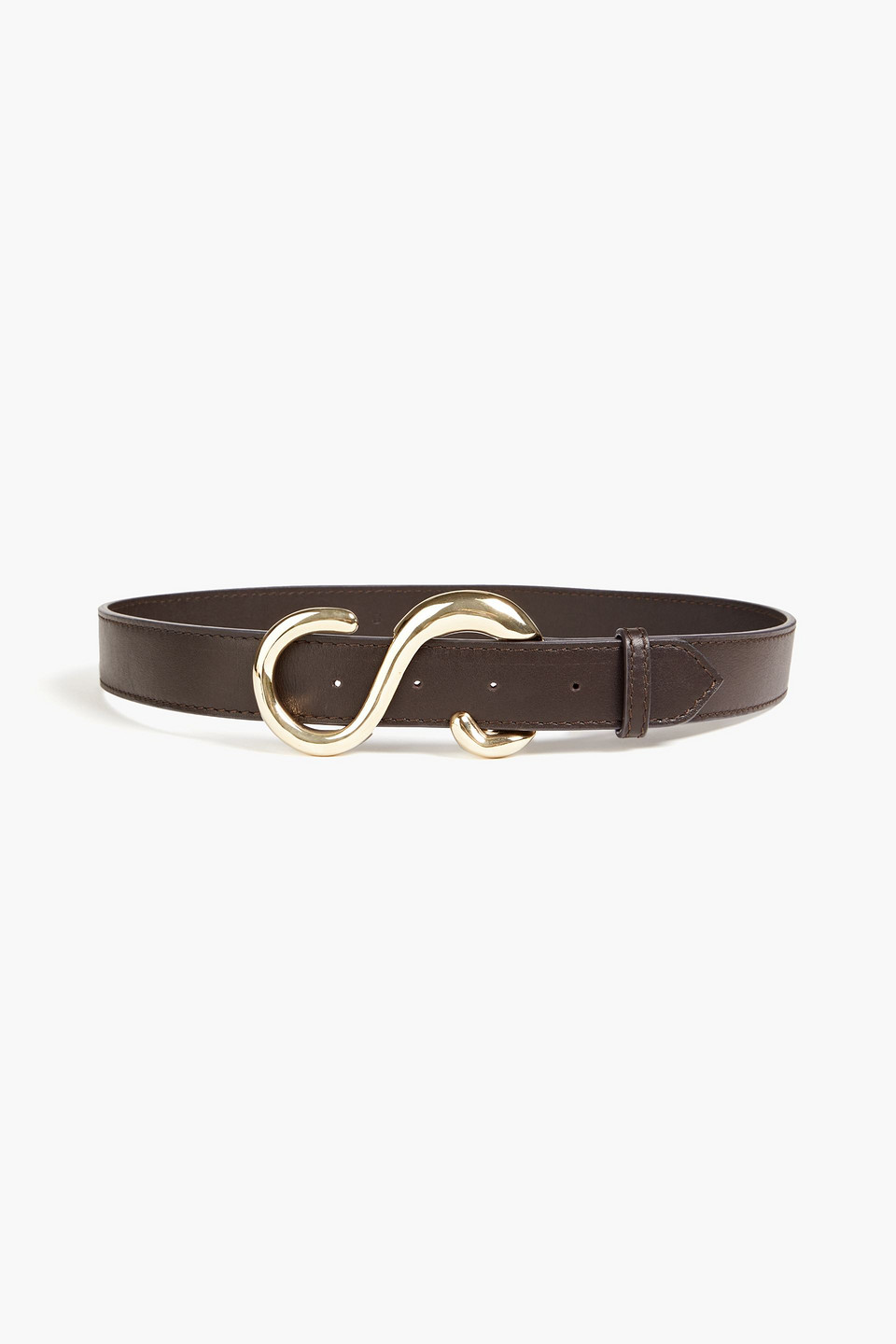 Safiyaa Elvera Leather Belt In Green