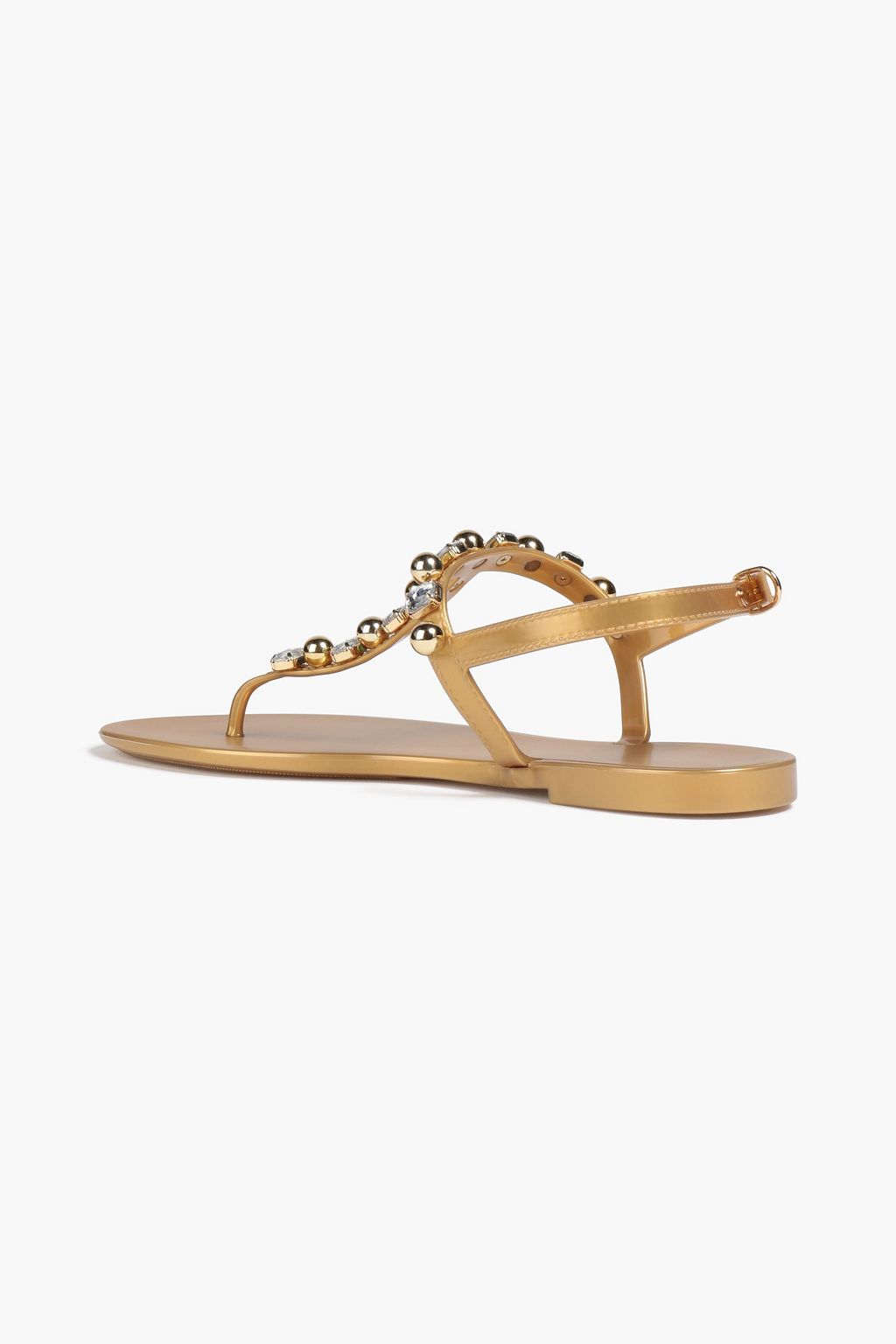 STUART WEITZMAN Slingback-Sandalen aus PVC mit Verzierung und Metallic-Effekt