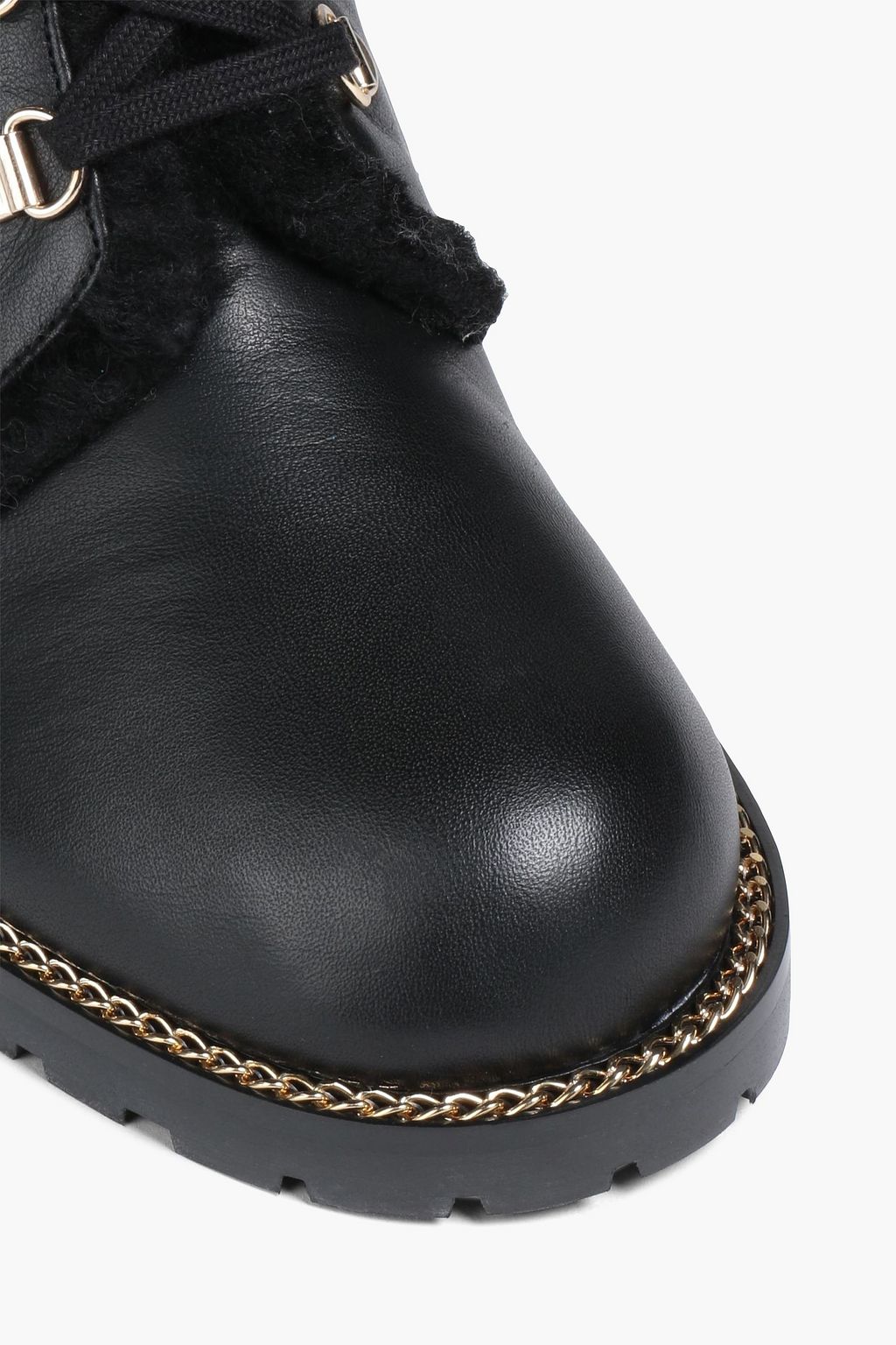 STUART WEITZMAN Kolbie 시어링 라이닝 가죽 앵클 부츠