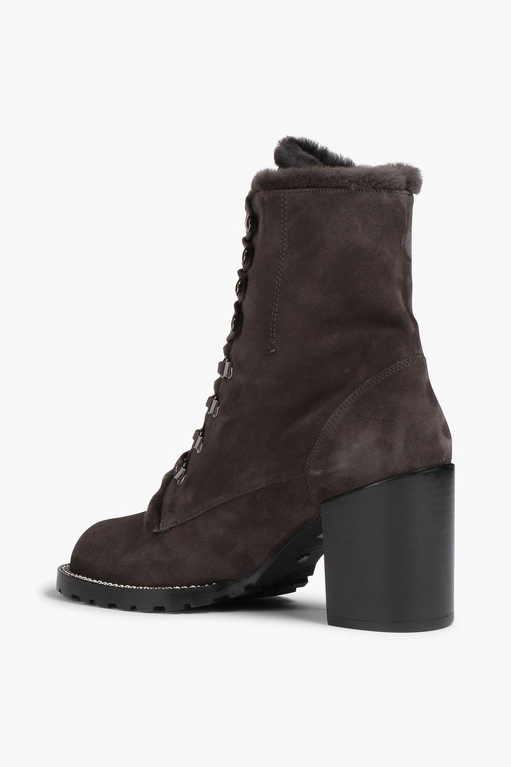STUART WEITZMAN Kolbie shearling-lined suede ankle boots