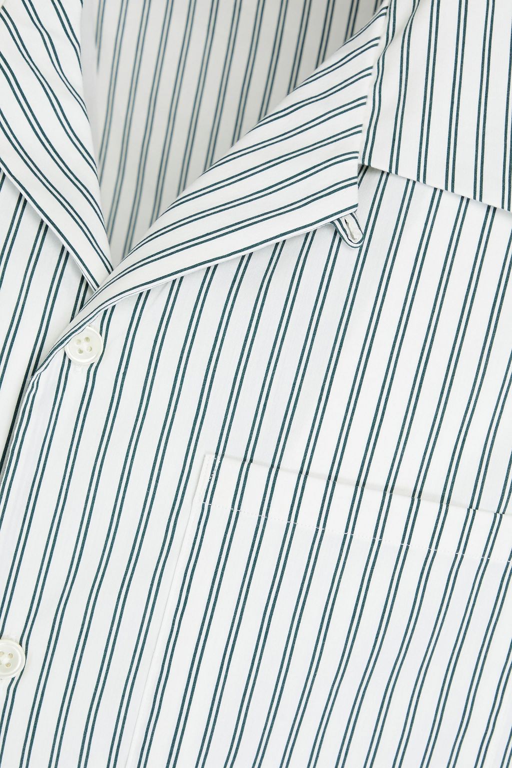 THEORY Weldon striped stretch-cotton poplin shirt