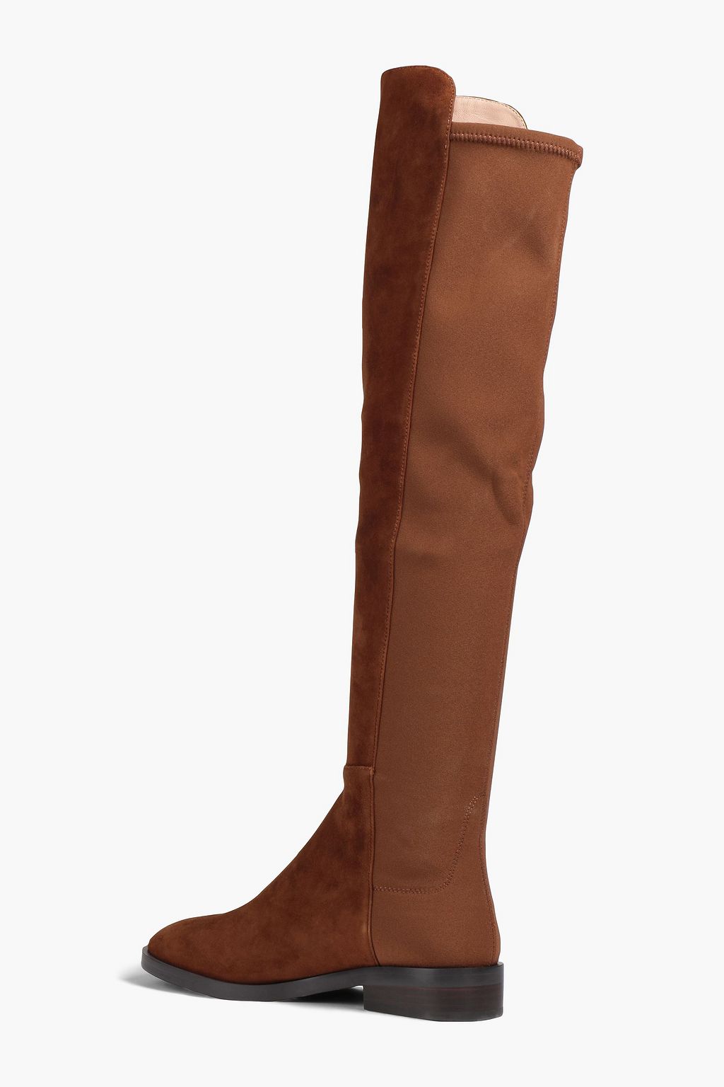 STUART WEITZMAN Keelan neoprene-paneled suede over-the-knee boots