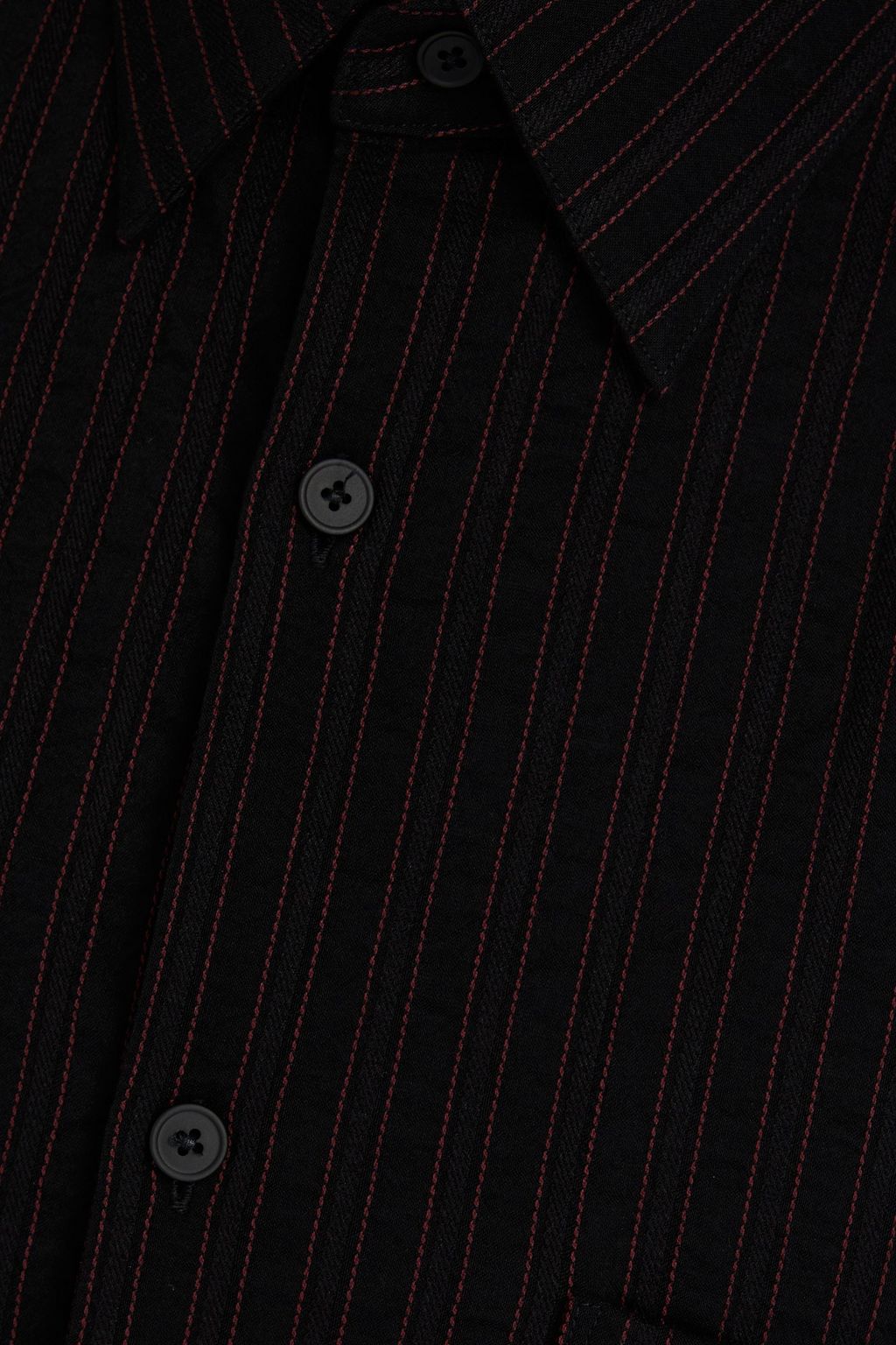 THEORY Striped cotton-blend jacquard shirt