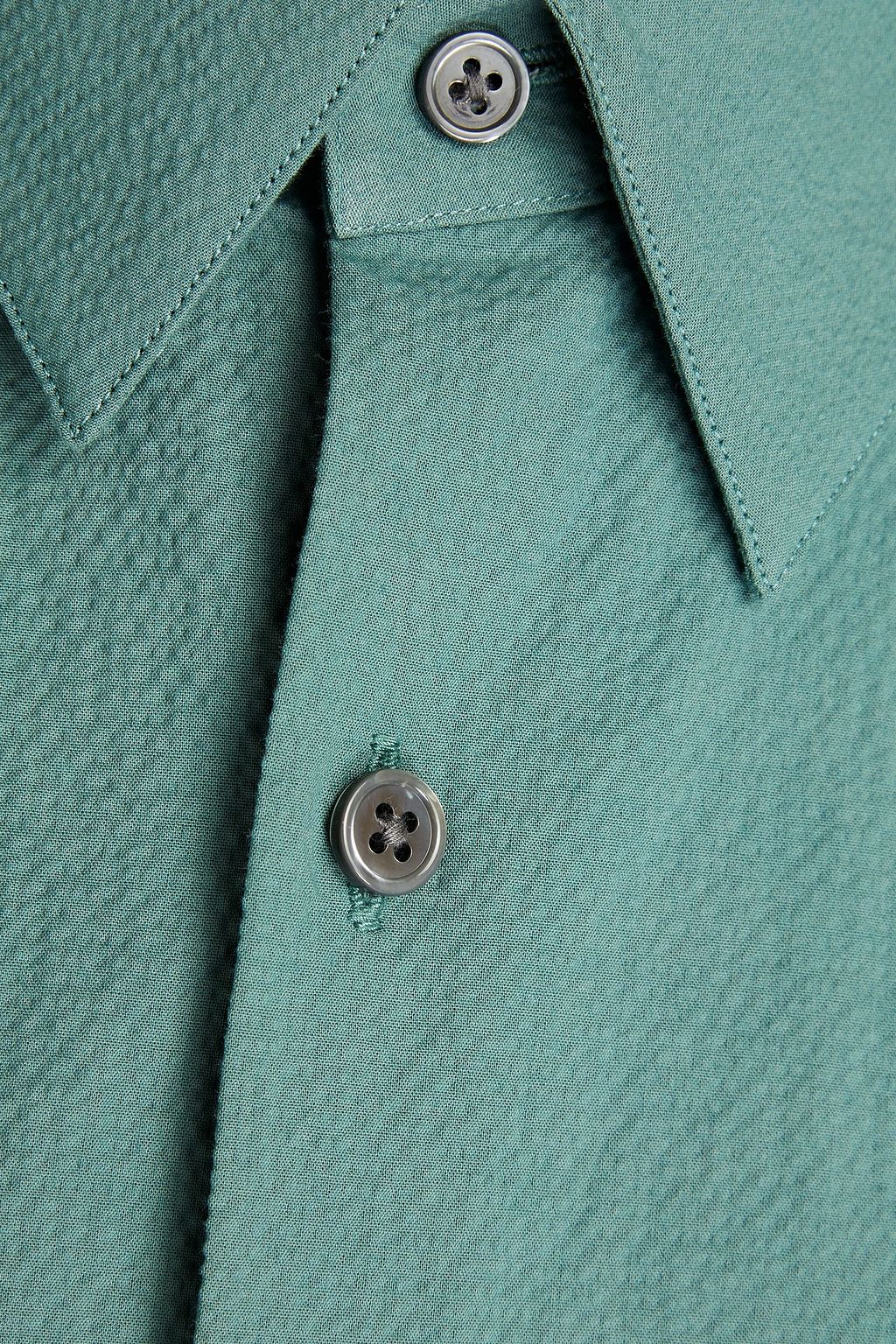 THEORY Irving stretch-cotton seersucker shirt