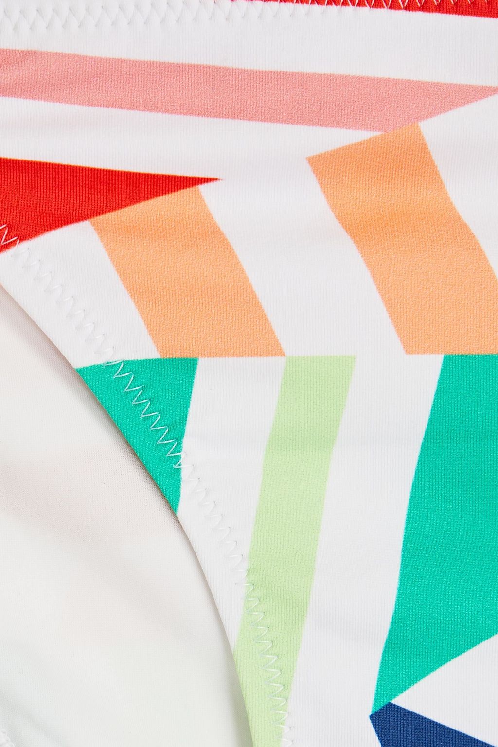 SOLID & STRIPED سروال بيكيني بخصر منخفض مزين بطبعات