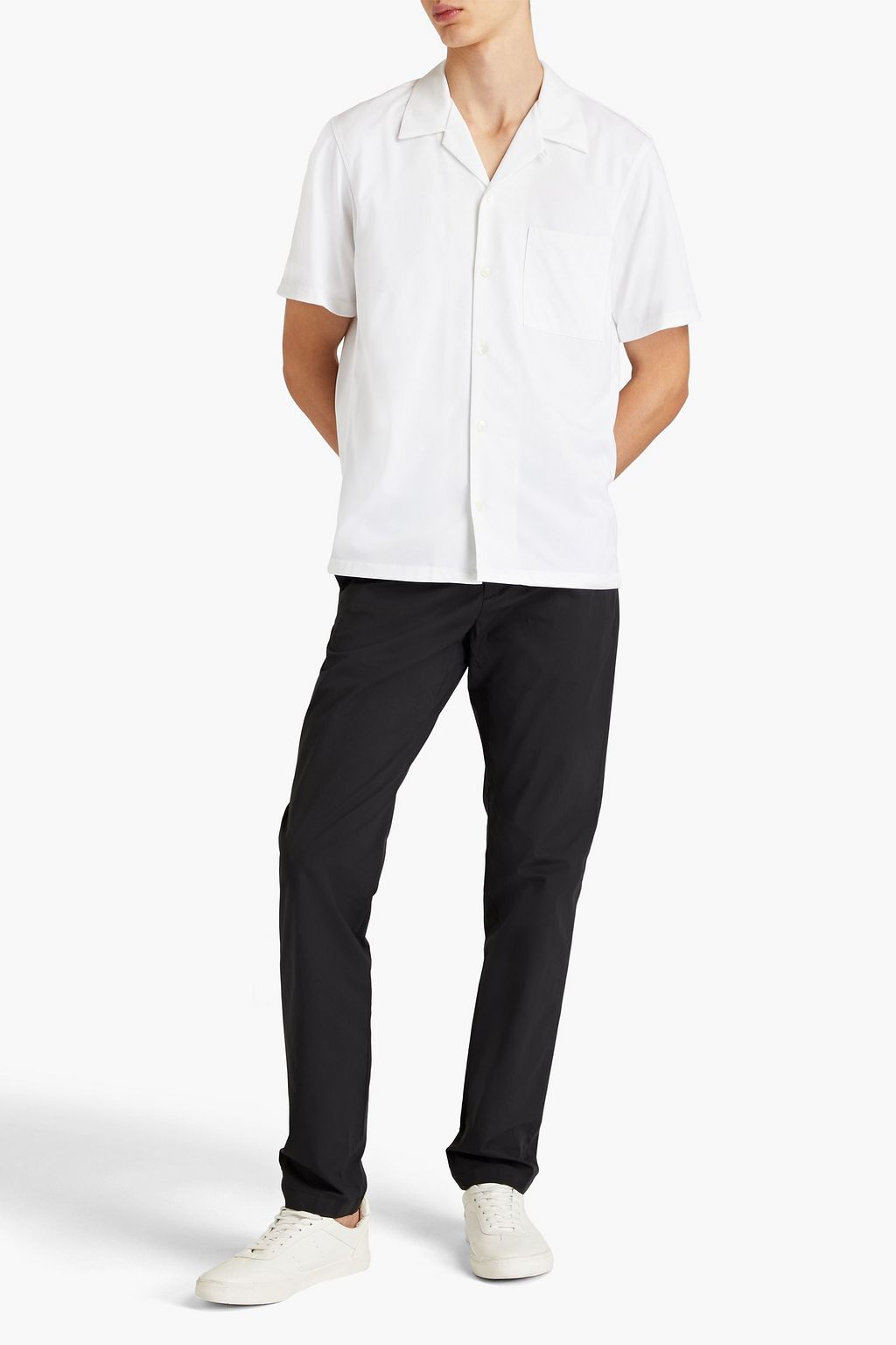 THEORY Cotton-blend jersey shirt