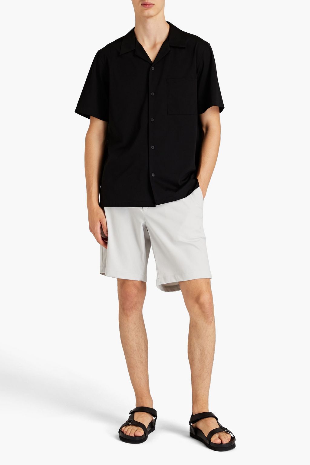 THEORY Cotton-blend jersey shirt