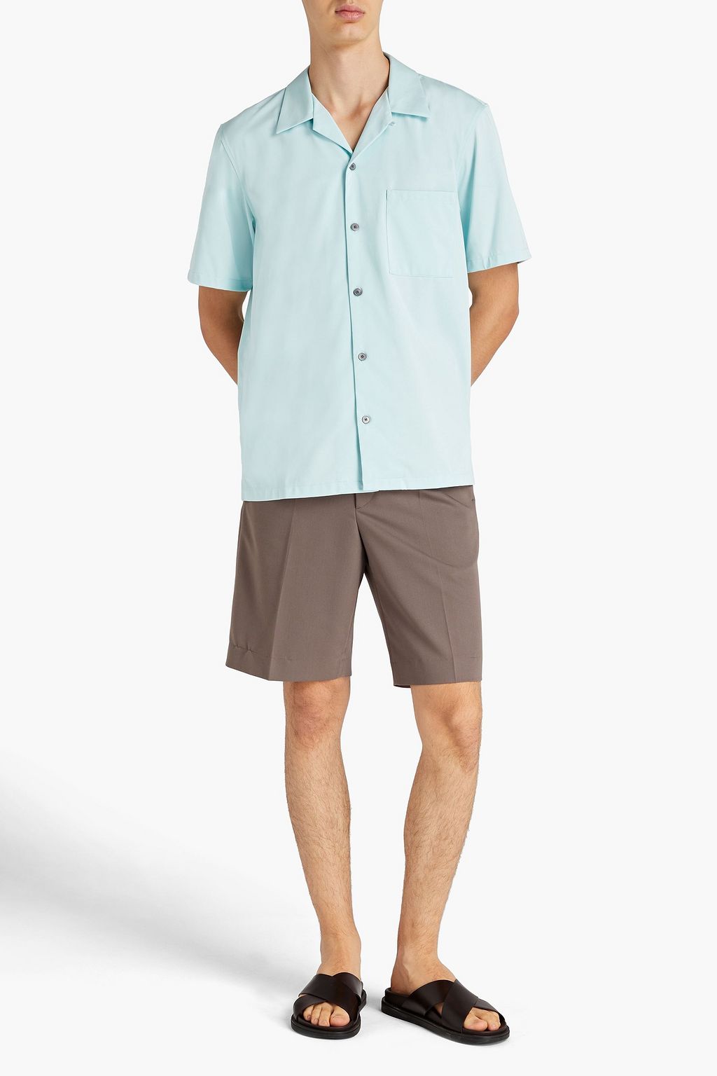 THEORY Cotton-blend jersey shirt