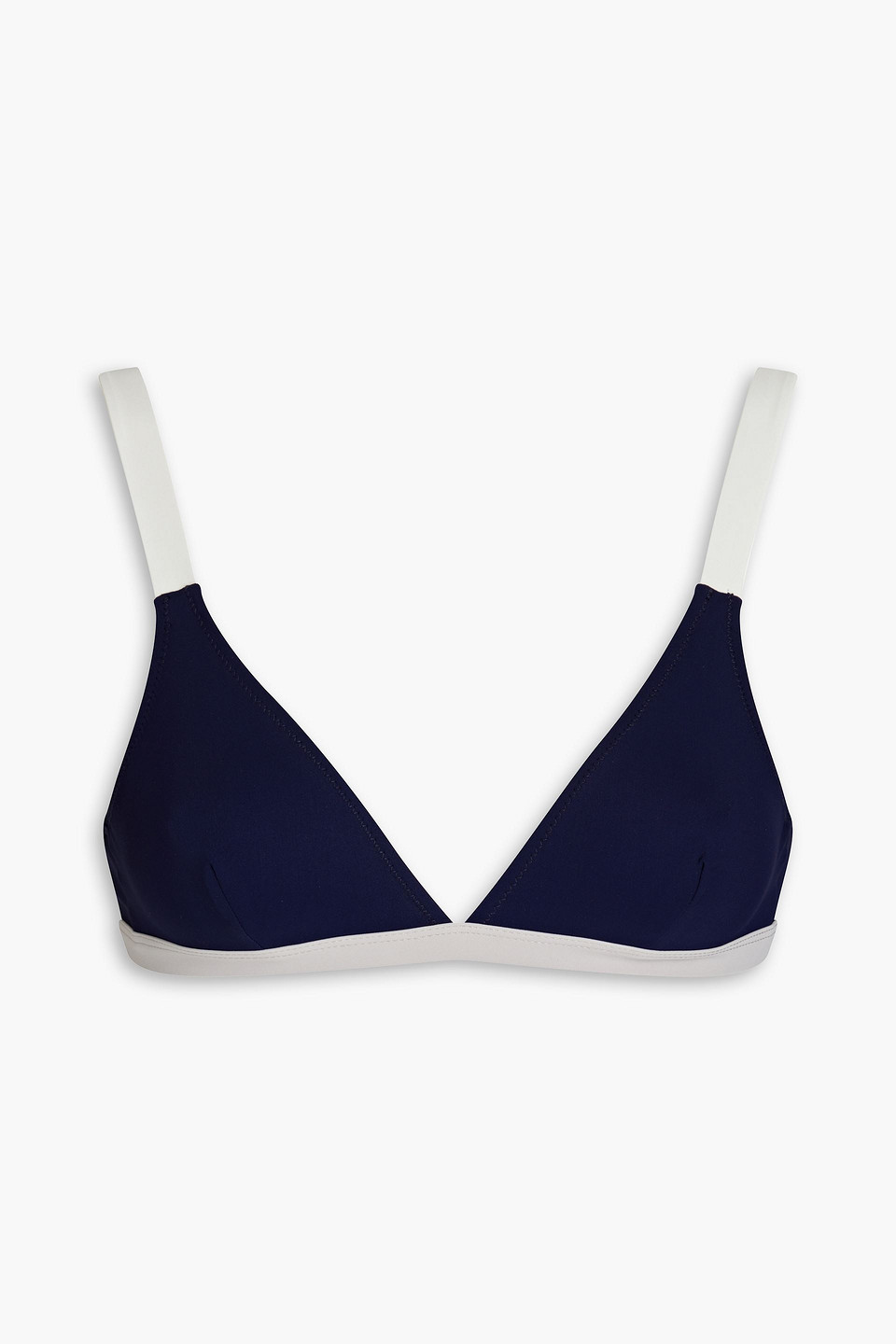 Valimare St Barths Color-block Triangle Bikini Top In Blue