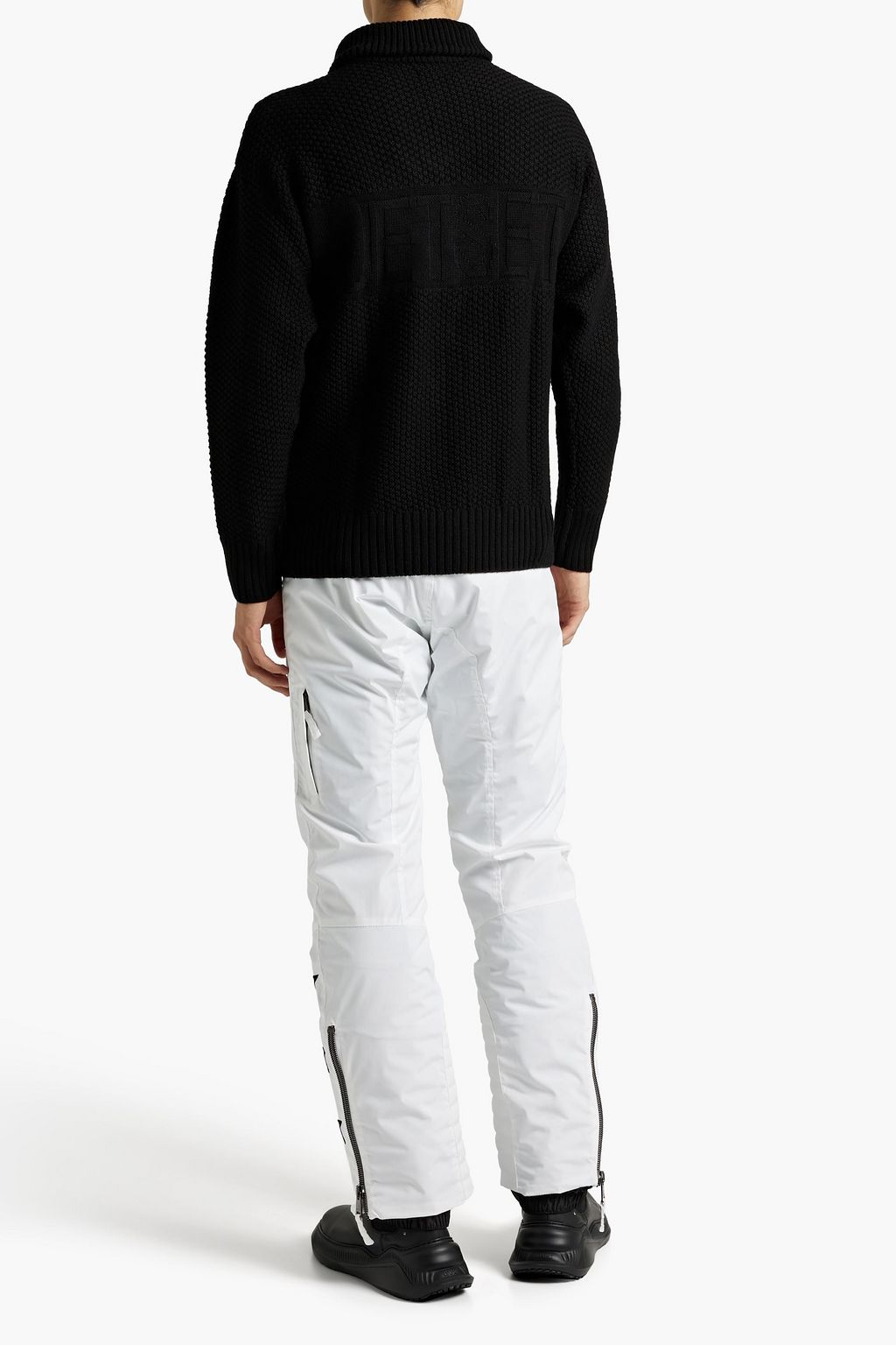 JETSET Jacquard-knit wool half-zip sweater