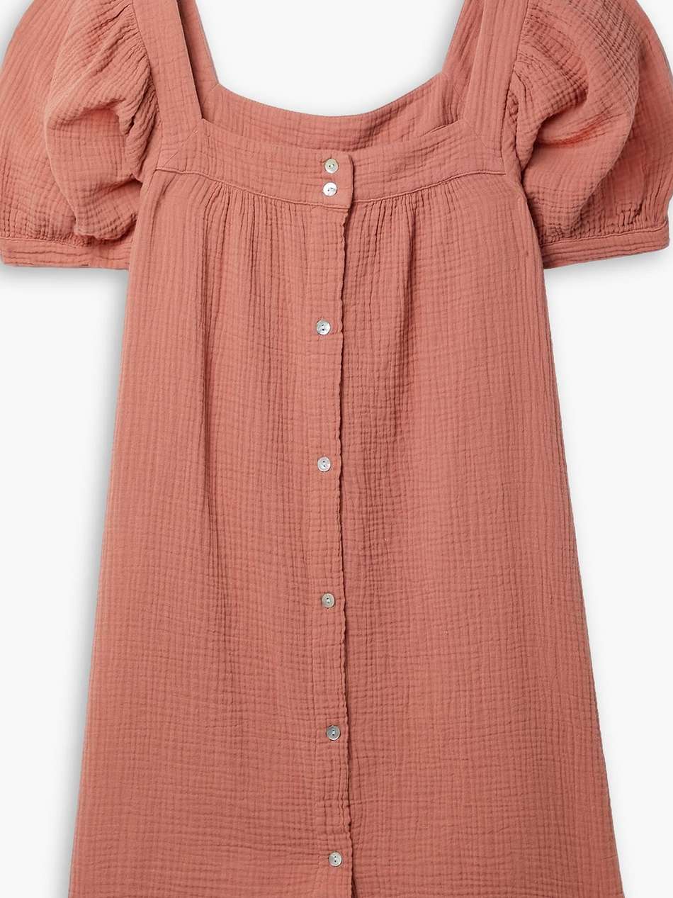 francoise cotton-seersucker mini dress