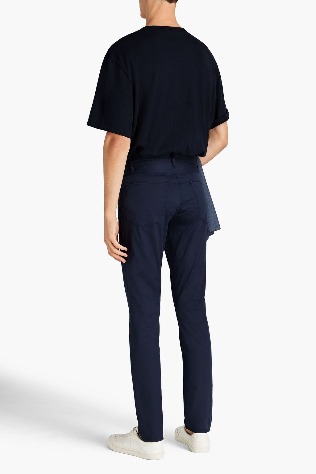 THEORY Slim-fit stretch cotton-twill pants
