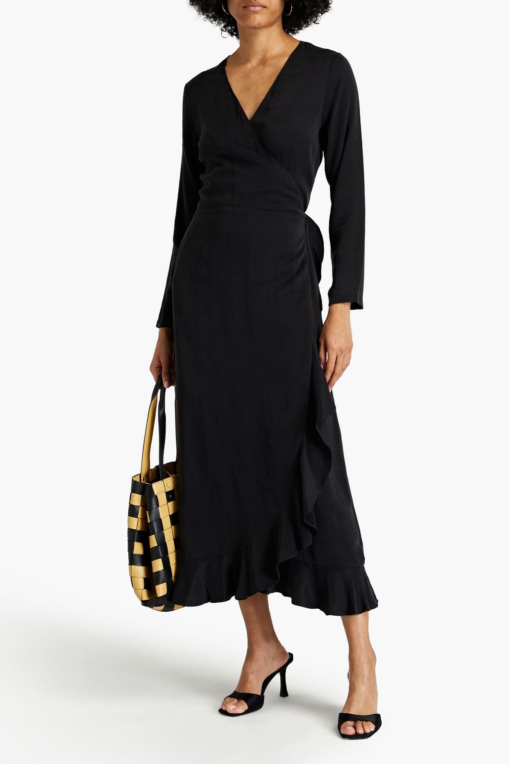 SAMSØE Φ SAMSØE Limon ruffled crepe midi wrap dress