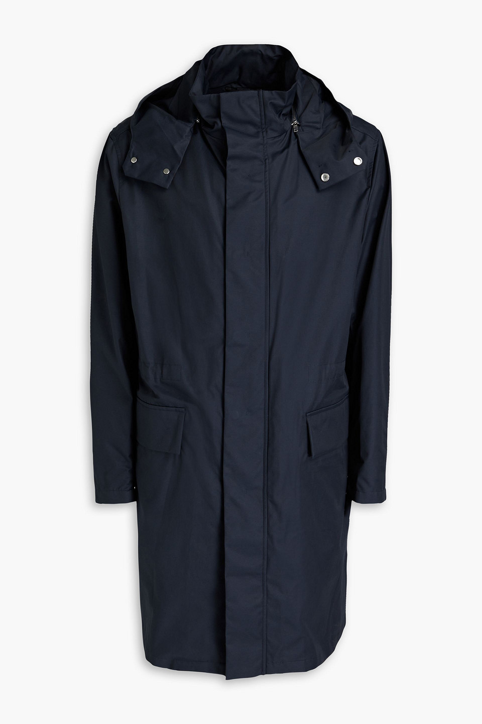 Theory Rocky Cotton-blend Gabardine Hooded Parka In Black