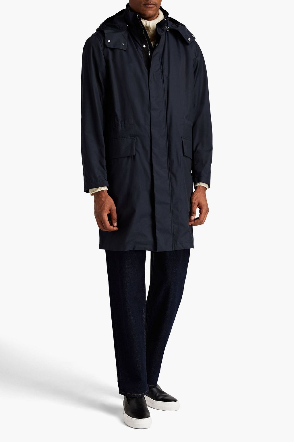 THEORY Rocky cotton-blend gabardine hooded parka