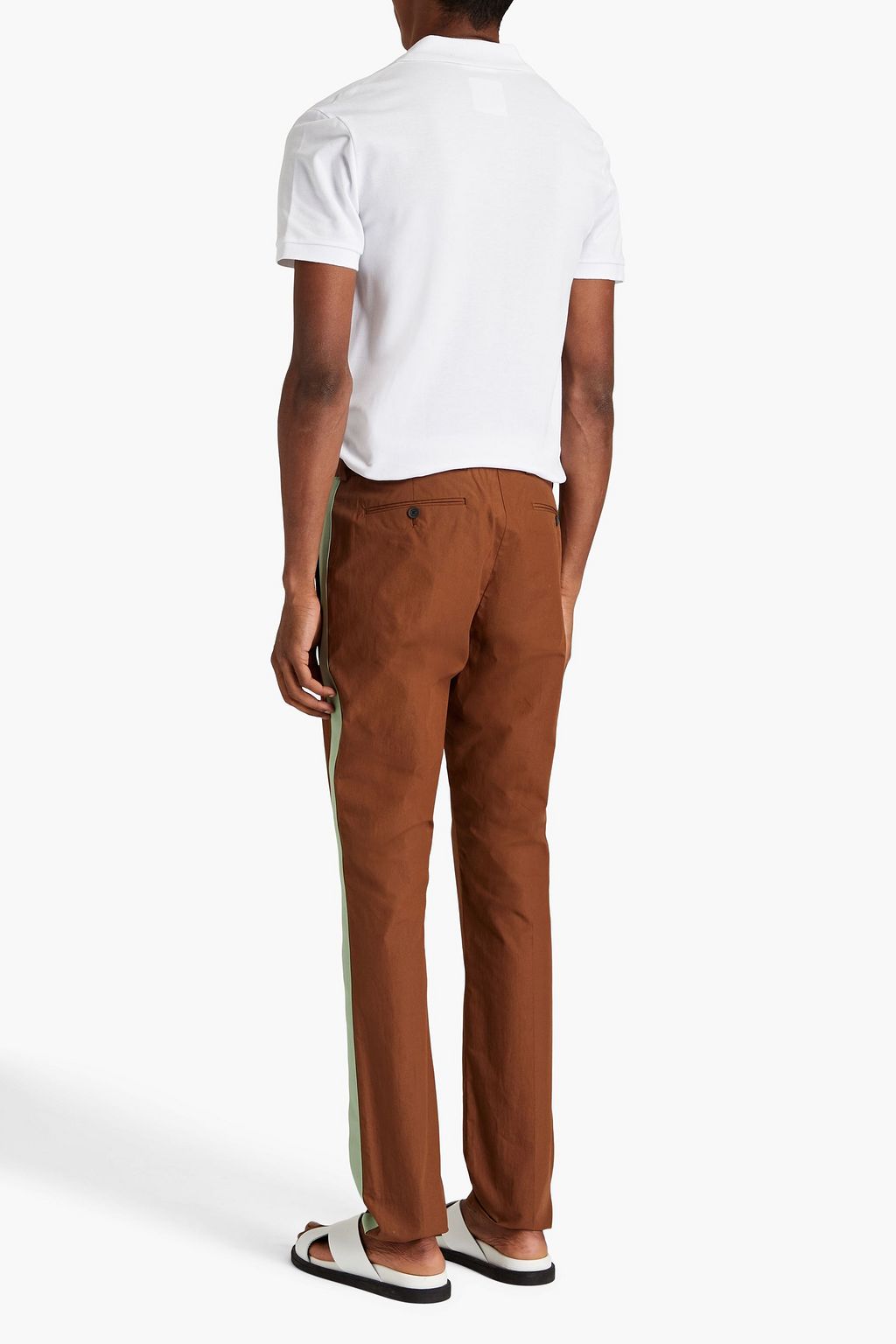 VALENTINO Rockstud cotton-piqué polo shirt