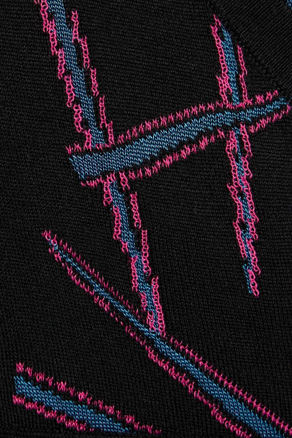 DIANE VON FURSTENBERG Jacquard-knit wrap dress