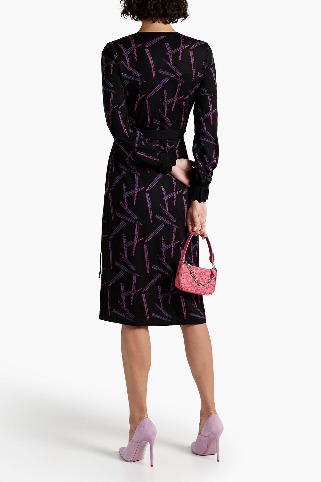 DIANE VON FURSTENBERG Jacquard-knit wrap dress