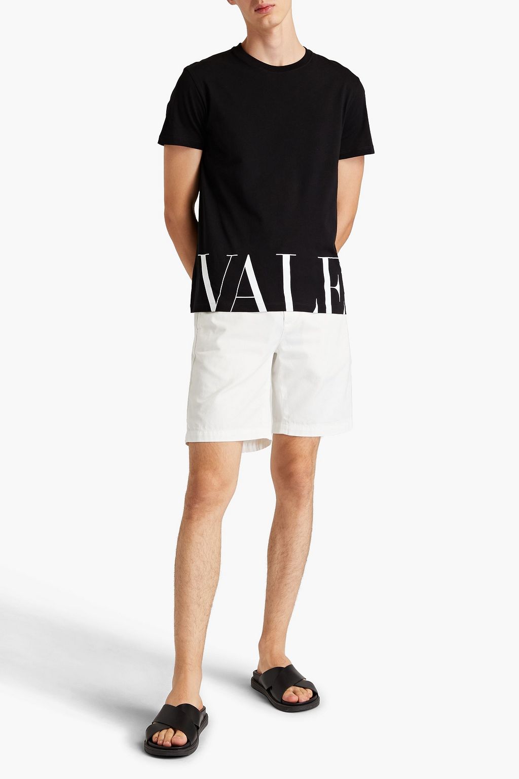 VALENTINO Printed cotton-jersey T-shirt