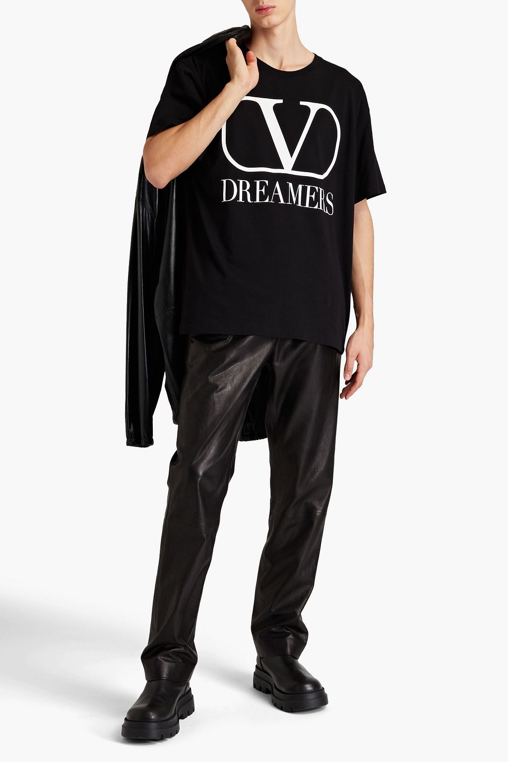 VALENTINO Printed cotton-jersey T-shirt