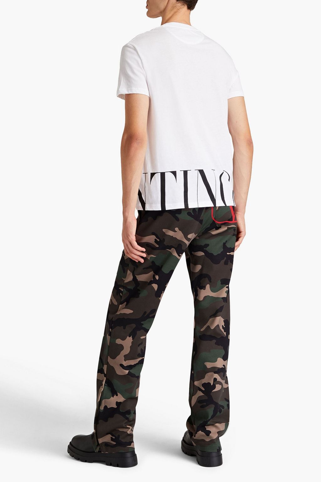 VALENTINO Printed cotton-jersey T-shirt