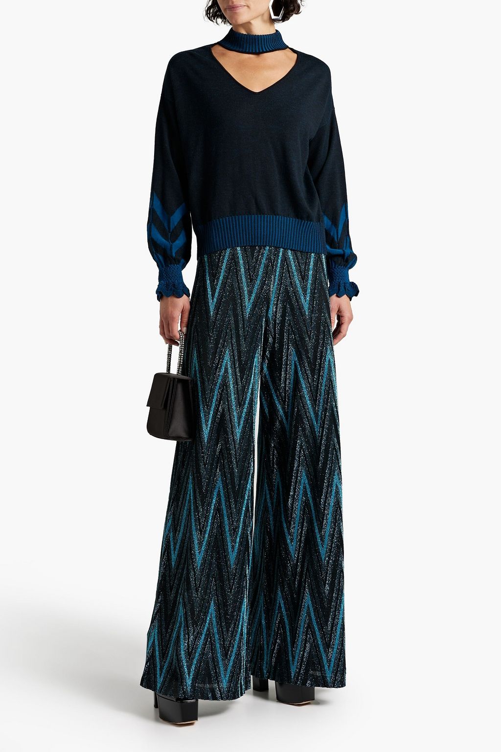 DIANE VON FURSTENBERG Becky cutout wool-jacquard sweater