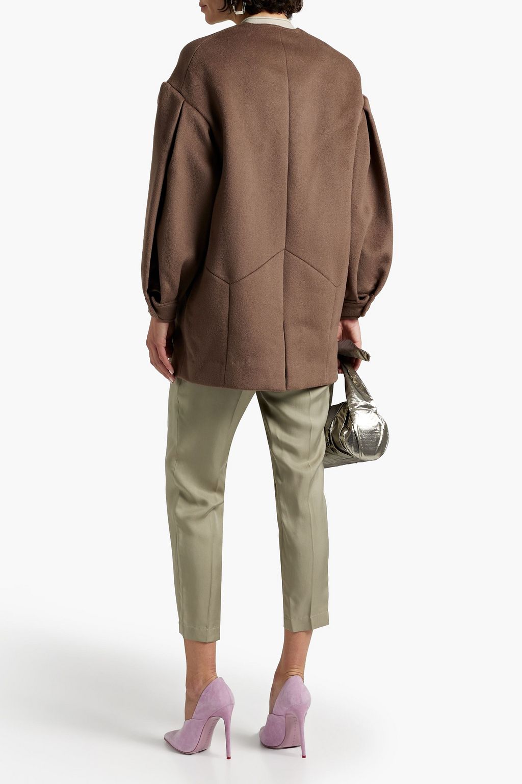 DIANE VON FURSTENBERG Gathered wool-felt coat