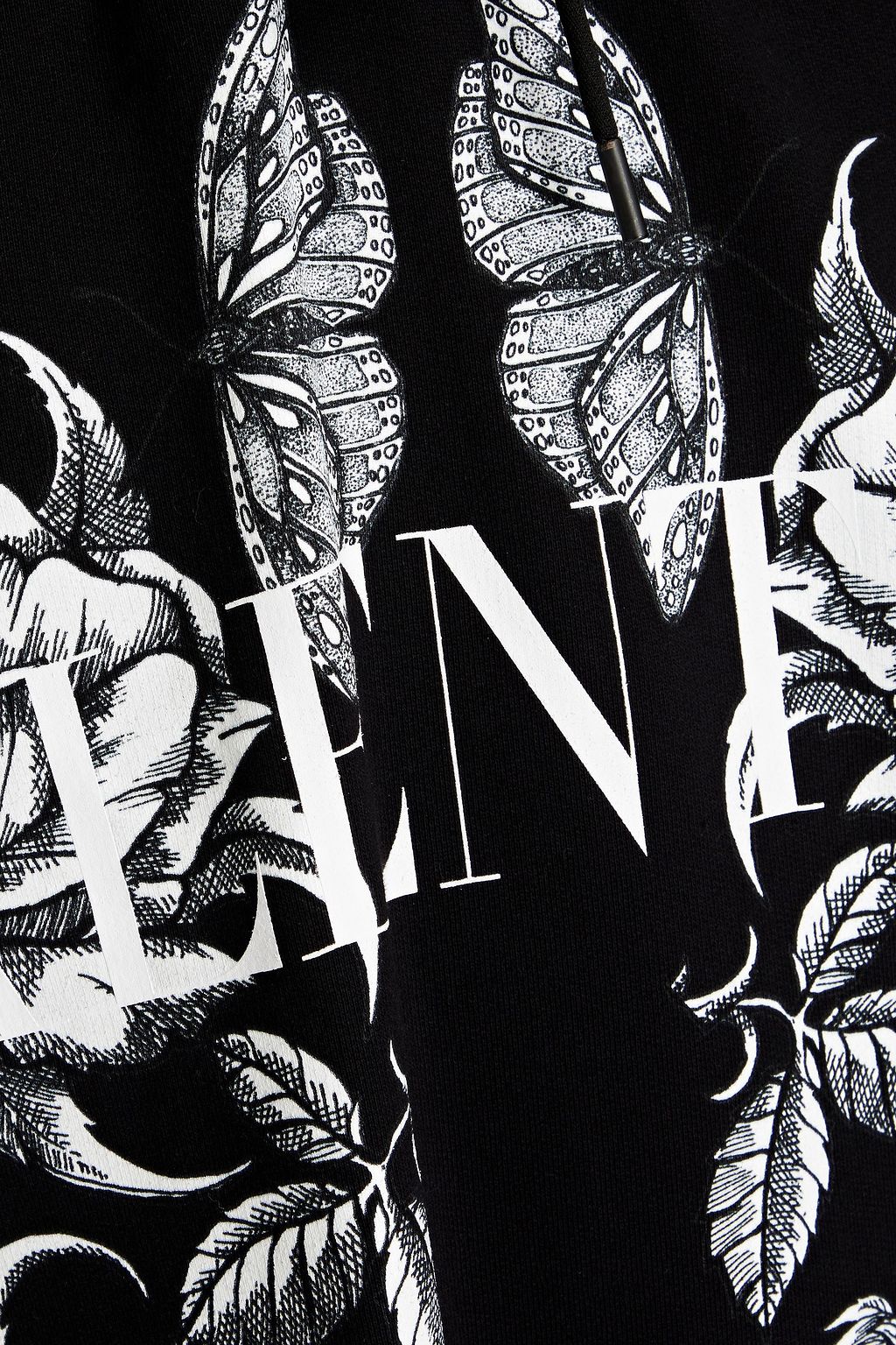 VALENTINO Oversized printed French cotton-terry hoodie