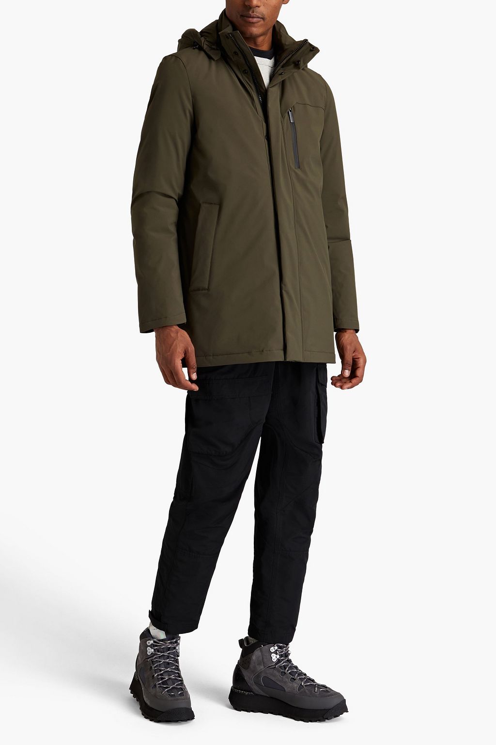 WOOLRICH Shell hooded down parka