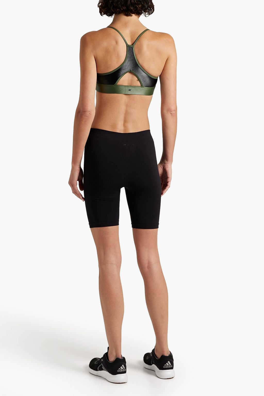 KORAL Slate Infinity two-tone cutout stretch sports bra