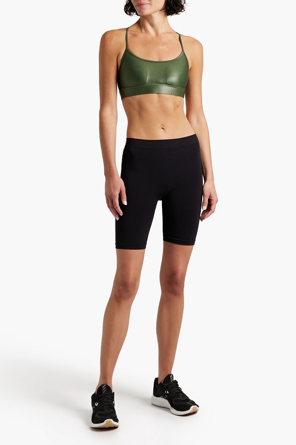 KORAL Slate Infinity two-tone cutout stretch sports bra