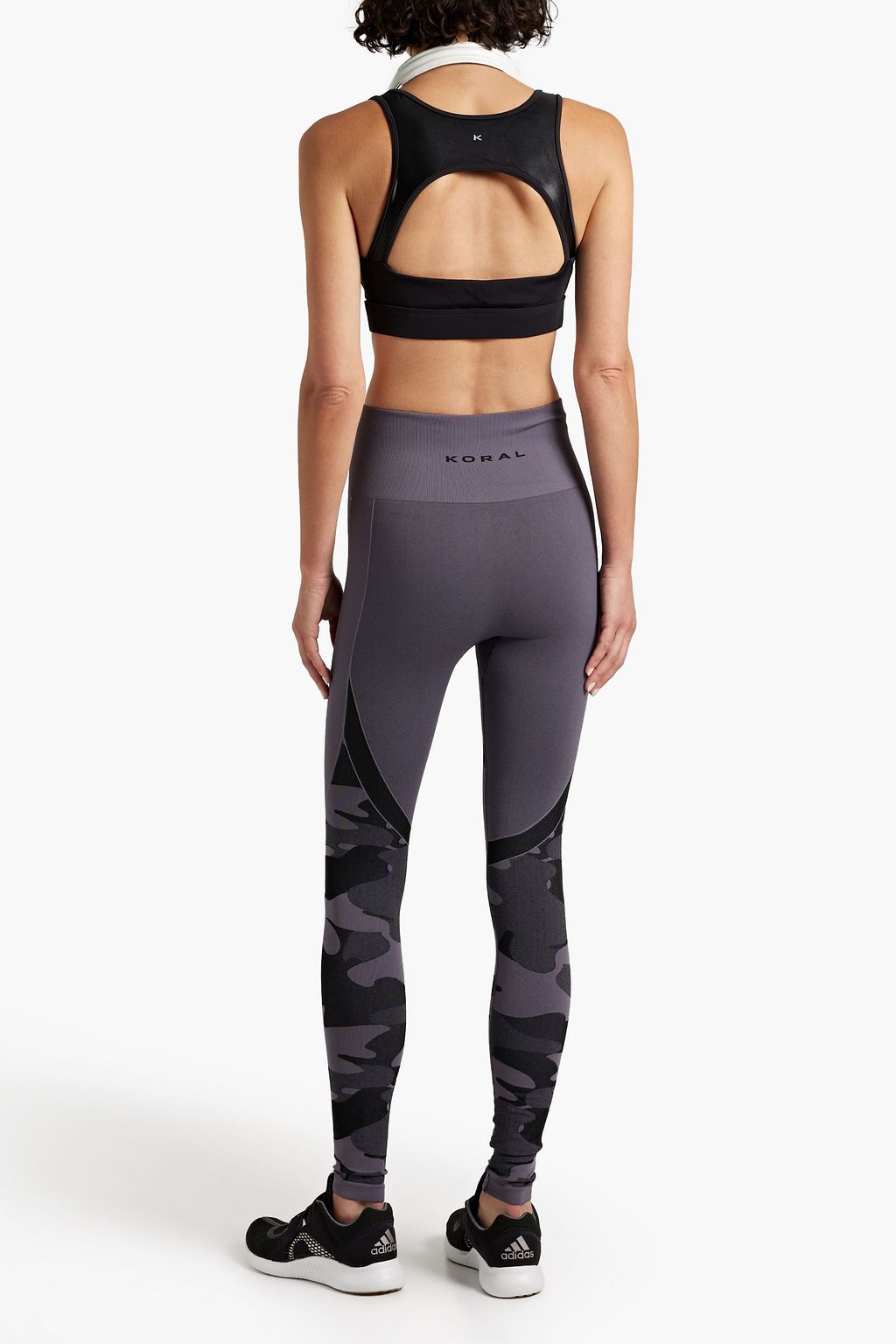 KORAL Evolve Blackout cutout stretch sports bra