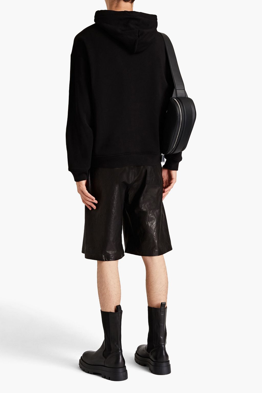 VALENTINO Printed French cotton-terry hoodie