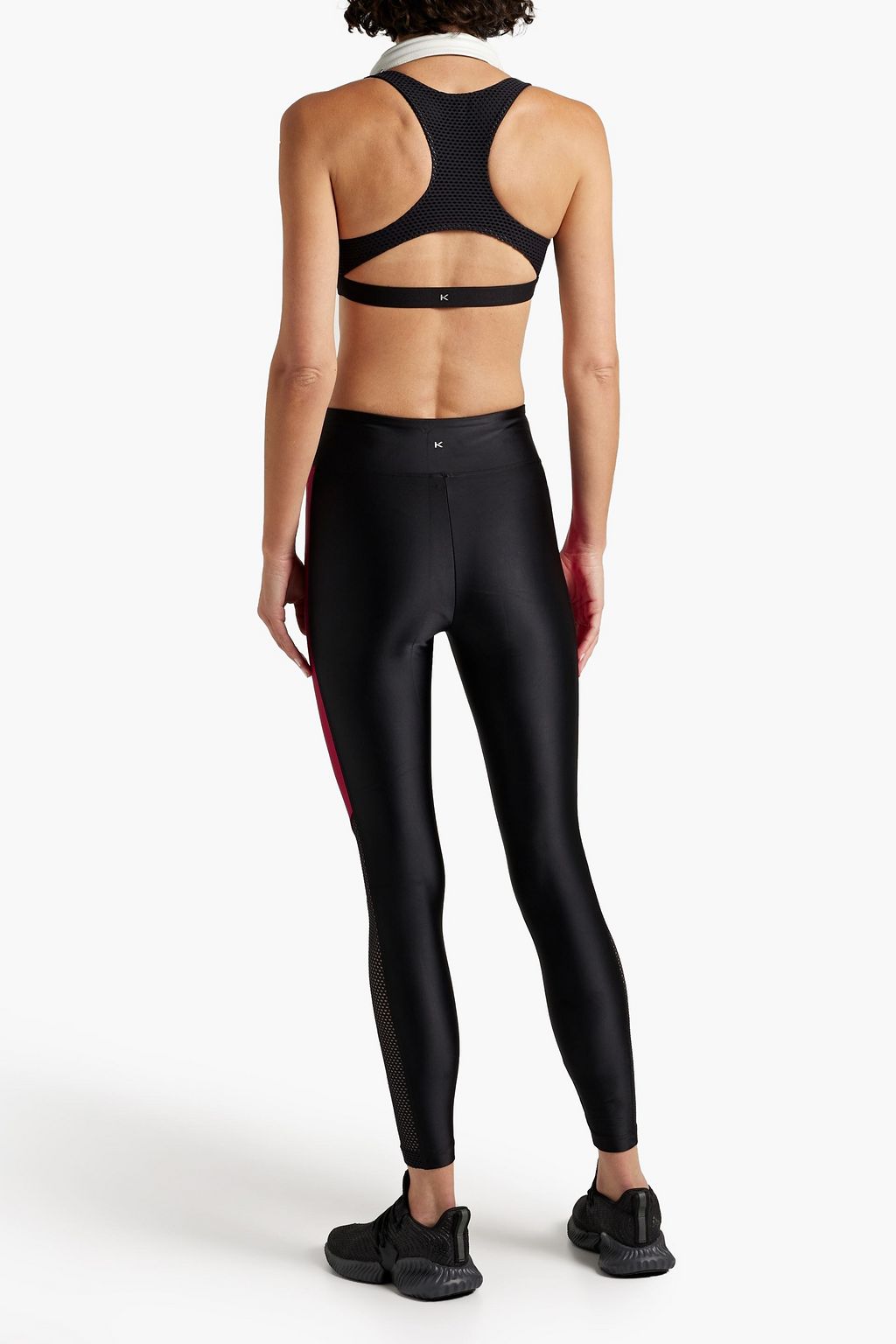 KORAL Tax jacquard-paneled cutout stretch sports bra