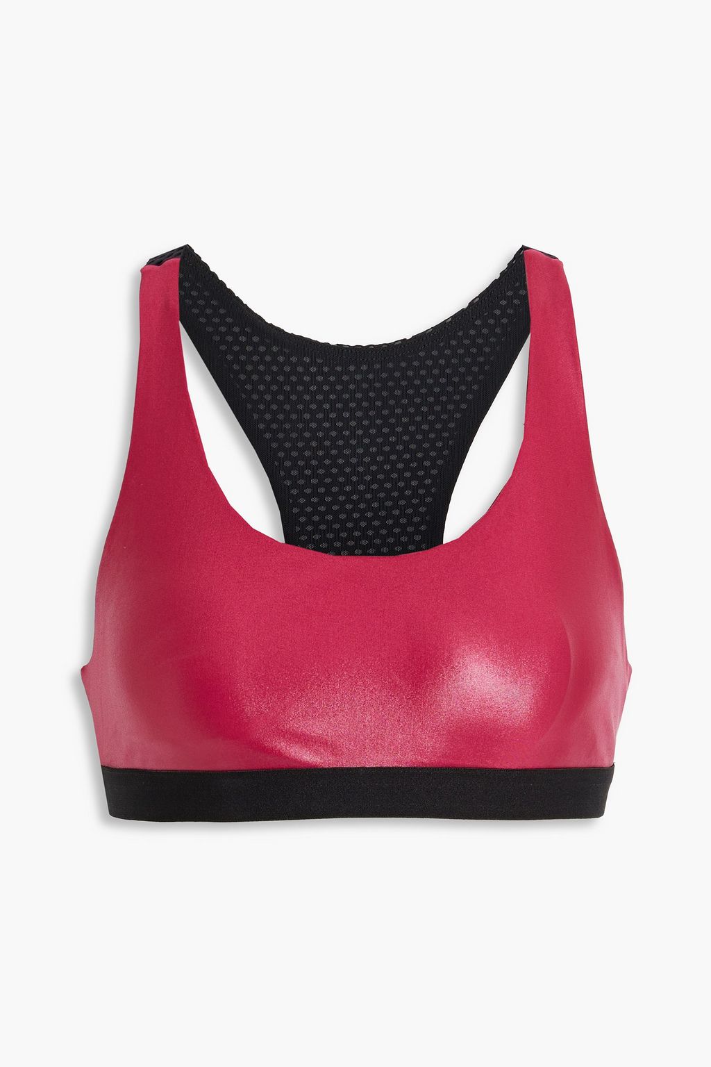 KORAL Tax jacquard-paneled cutout stretch sports bra