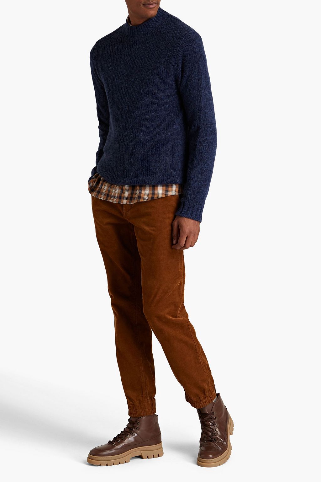 WOOLRICH Mélange open-knit wool-blend sweater