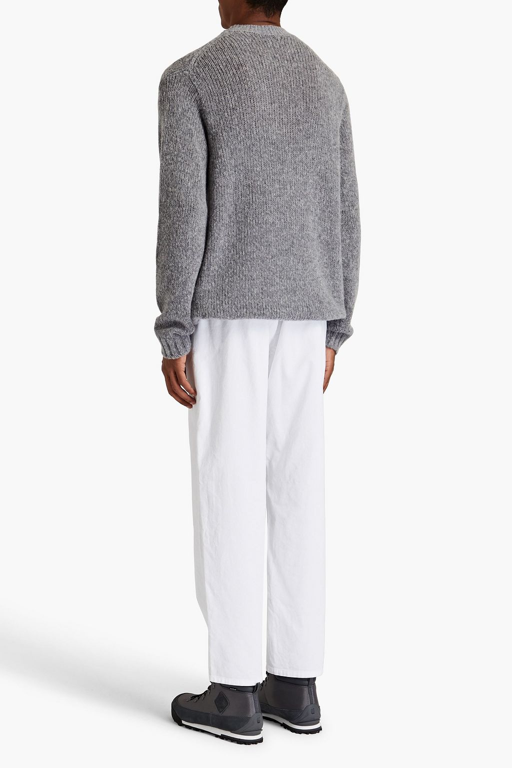 WOOLRICH Mélange open-knit wool-blend sweater