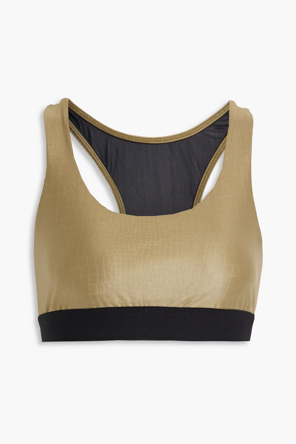 Savannah Infinity mesh and stretch-jacquard sports bra