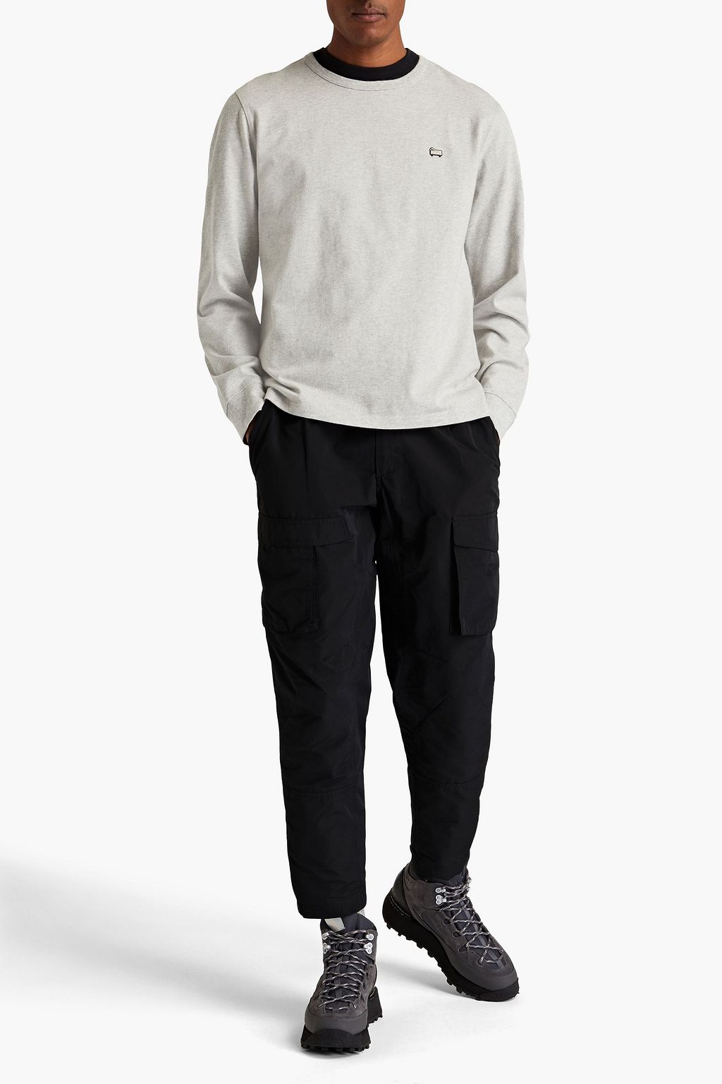 WOOLRICH Appliquéd cotton-jersey T-shirt
