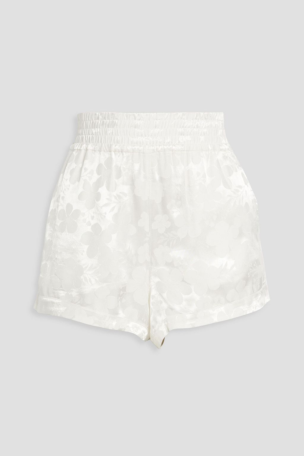 Luscious Satire pebermynte ALICE + OLIVIA Tandy shirred satin-jacquard shorts | Sale up to 70% off |  THE OUTNET