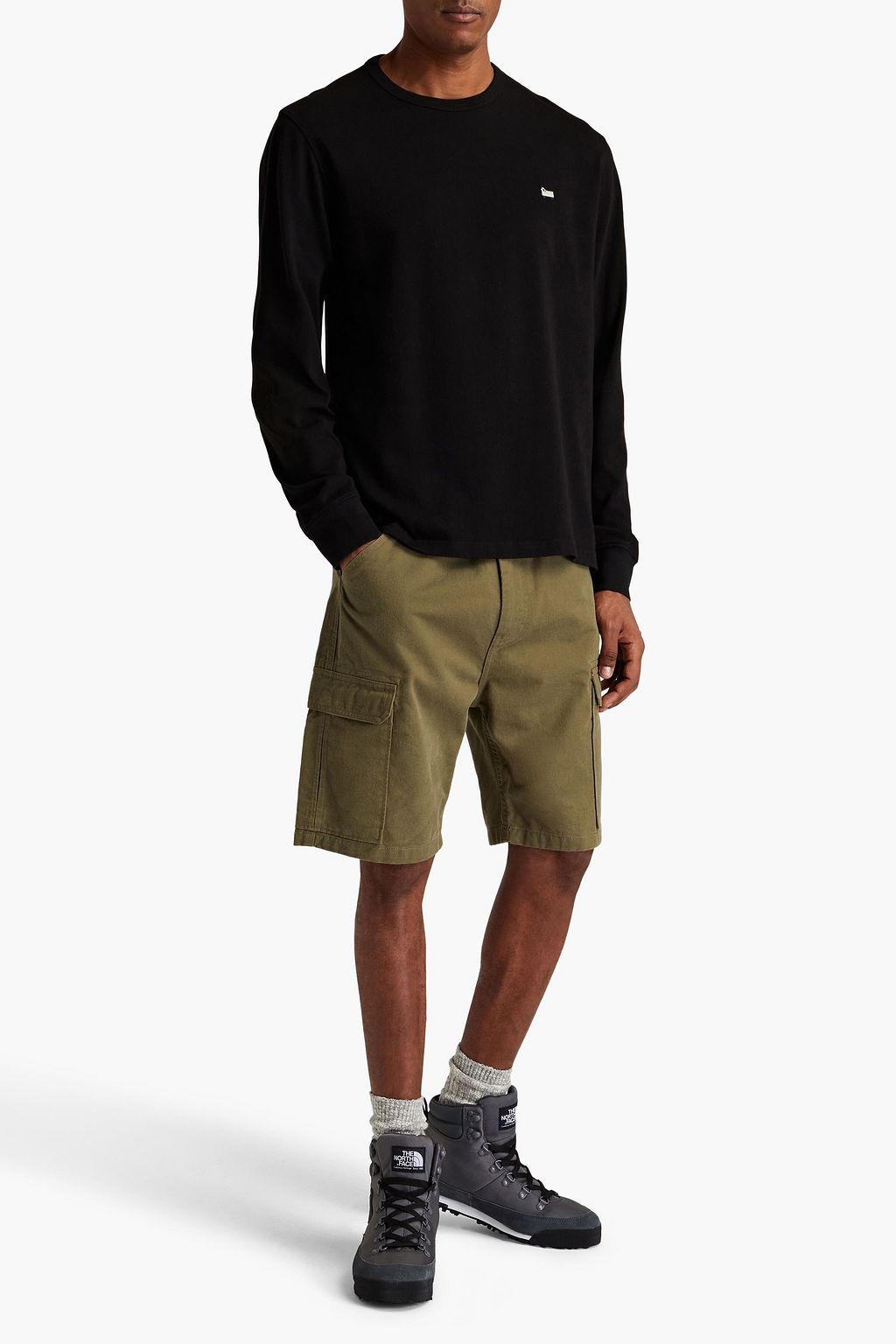 WOOLRICH Appliquéd cotton-jersey T-shirt