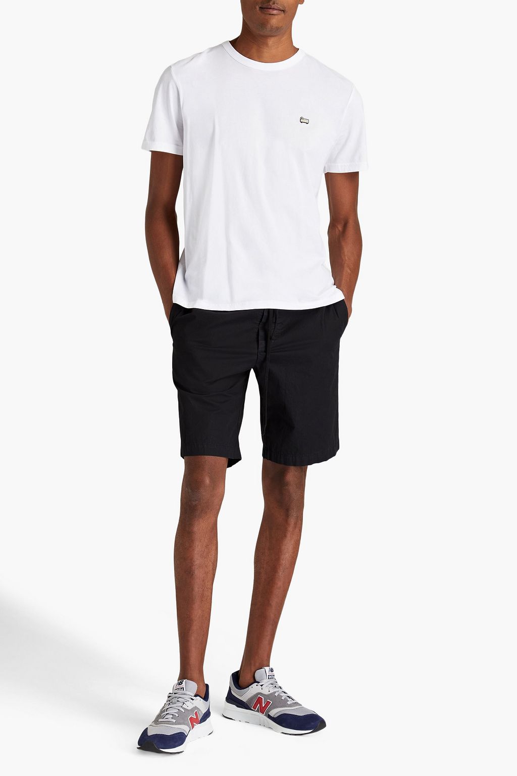 WOOLRICH Embroidered cotton-jersey T-shirt