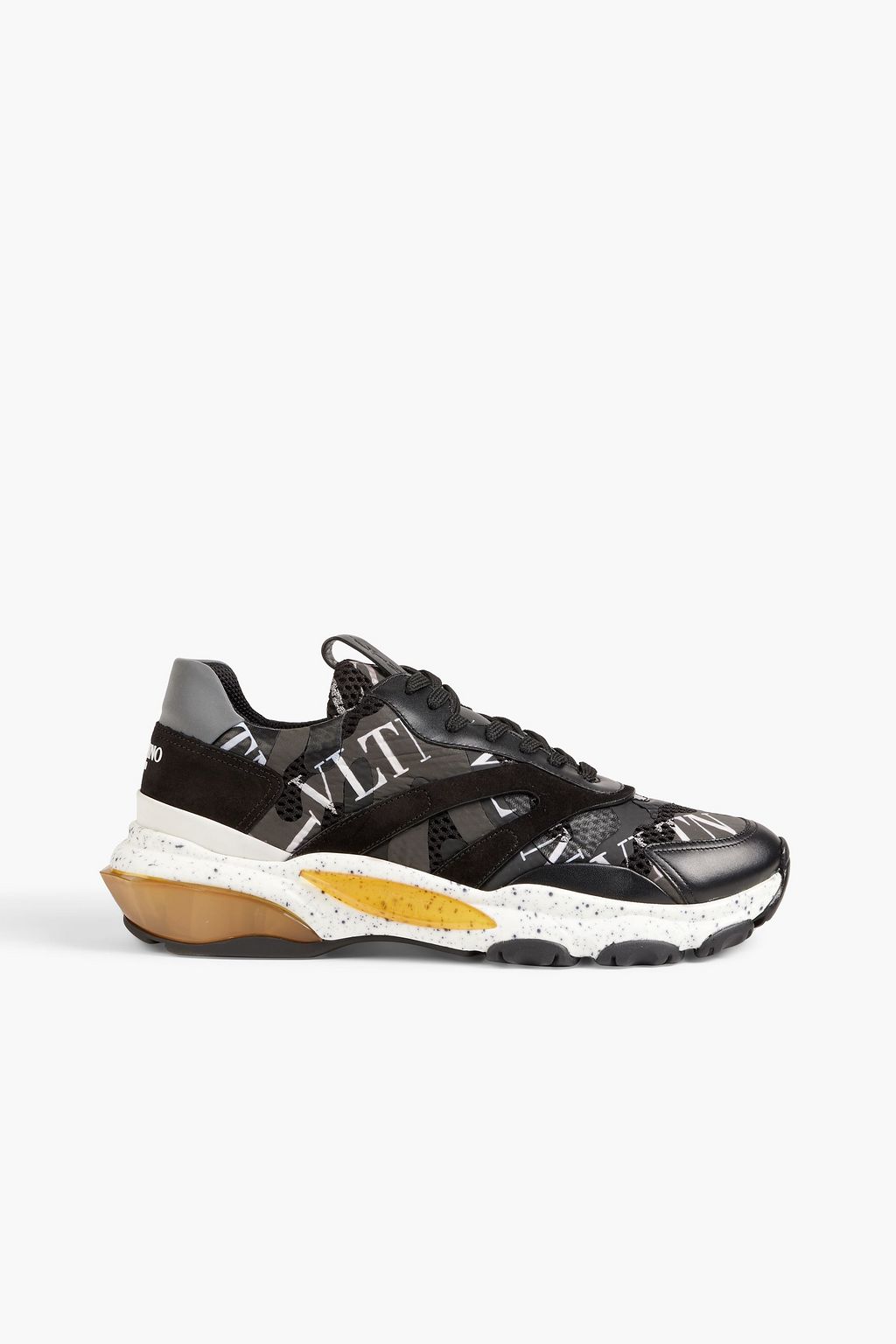 VALENTINO GARAVANI Bounce leather, suede and coated mesh sneakers | THE OUTNET