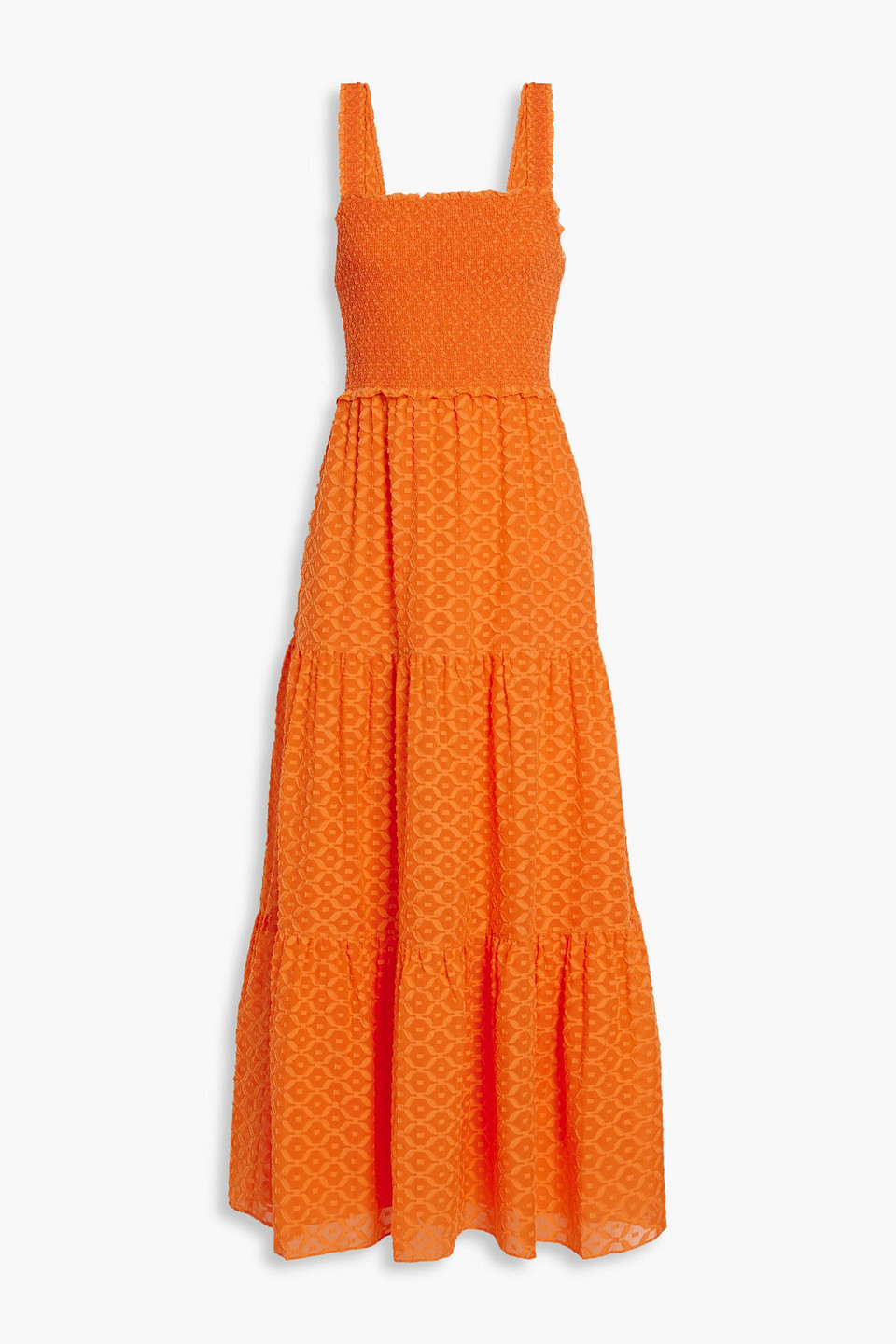 alice and olivia orange maxi dress ALICE + OLIVIA Bateau Neckline Sleeveless Orange Long Dress Size S