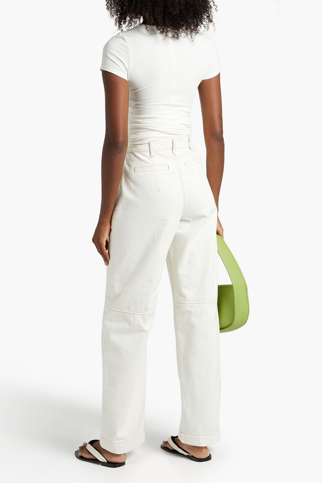 THE LINE BY K Jeanne tie-front stretch-cotton jersey top
